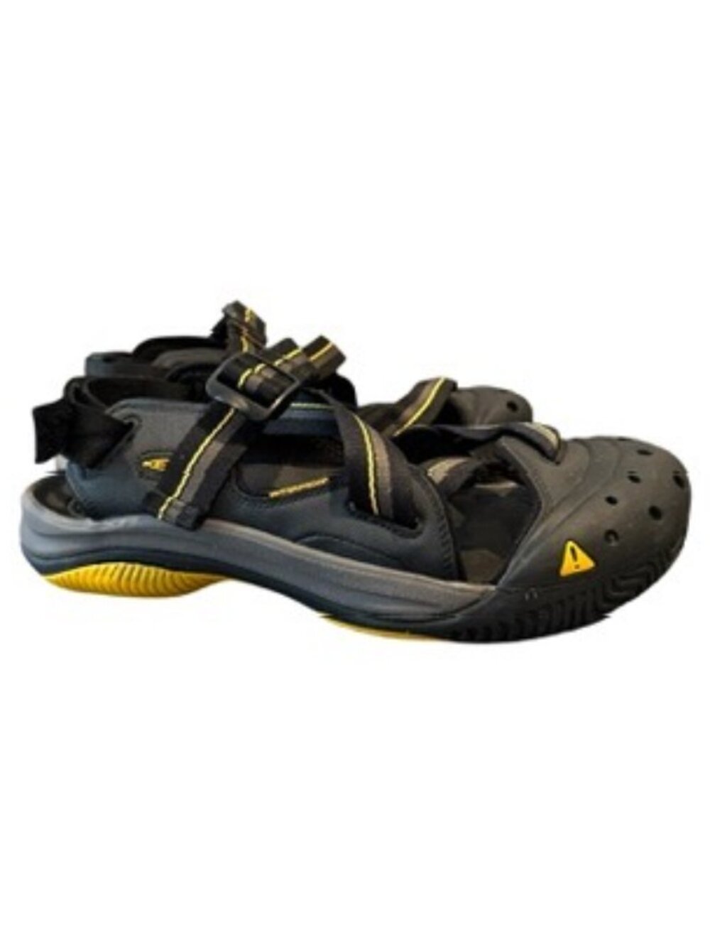 KEEN Hydro Guide Water Shoes Men’s 12 Black Yellow River Sandals Outdoor EUC